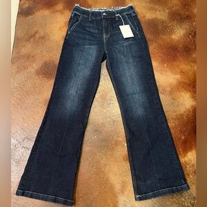 KanCan High Rise Frayed Waist Wide Leg Jeans- new With Tags!  Size 7/27
